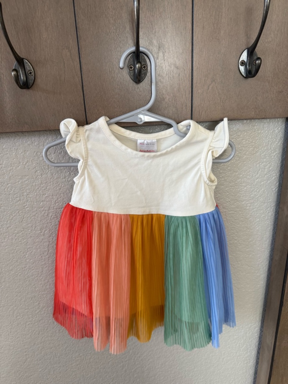 Hannah Anderson Rainbow Pleated Tulle Dress